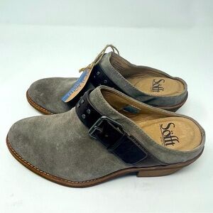 Sofft Adena Slip-On Backless Shoes – Tan/Gray, Size 7